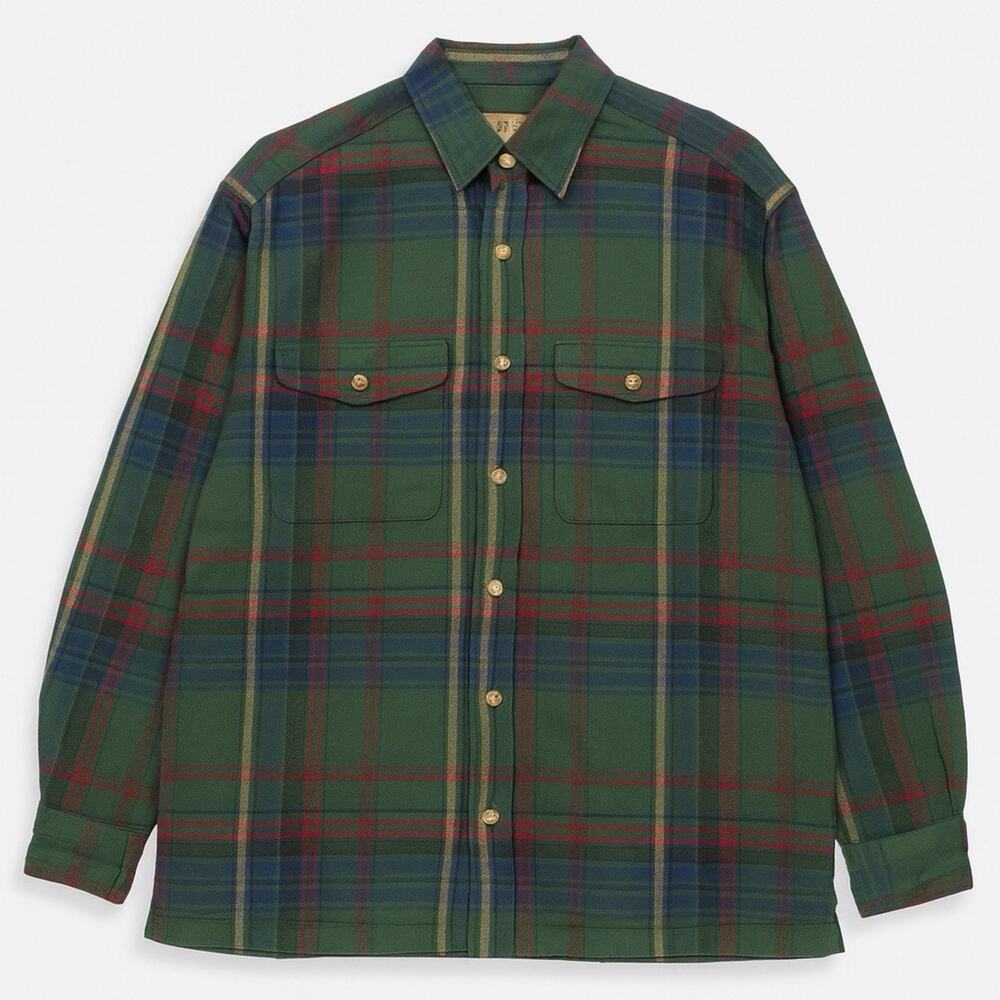 Sun River Plaid Quilted Flannel‎ Shacket Jacket Green Blue Red Size M NWT